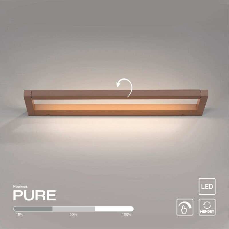 Paul Neuhaus Wandleuchte Pure-Puro mit 50 cm in Bronze