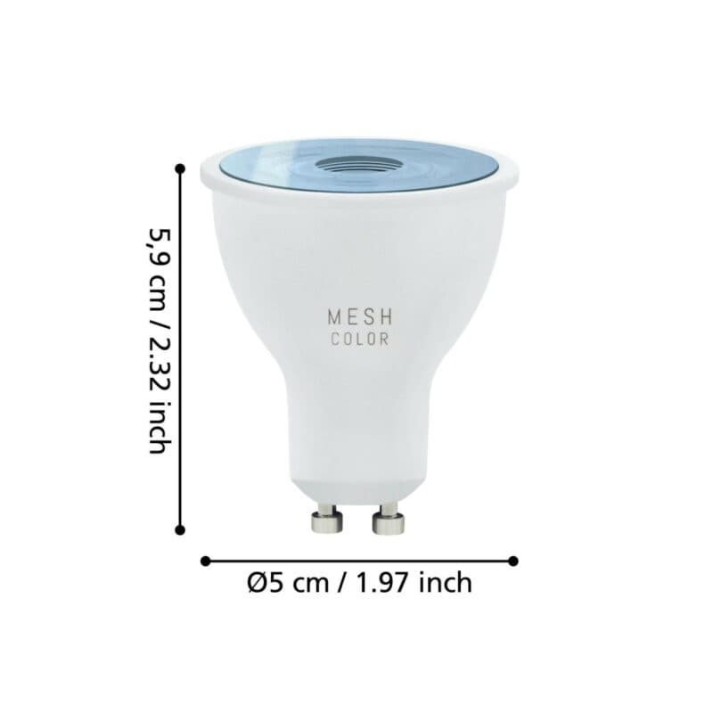 Eglo 4,9 W Smart-LED-Filament GU10 RGB Maße