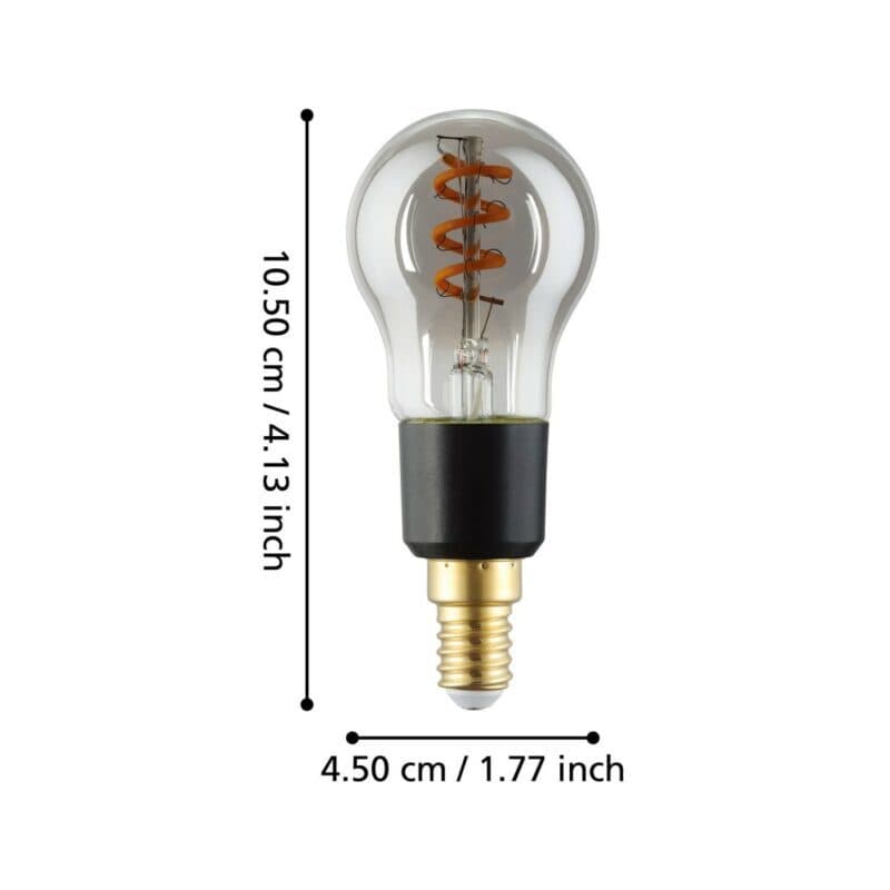 Eglo 4 W Smart-LED-Filament Kugel E14 2000 K Maße
