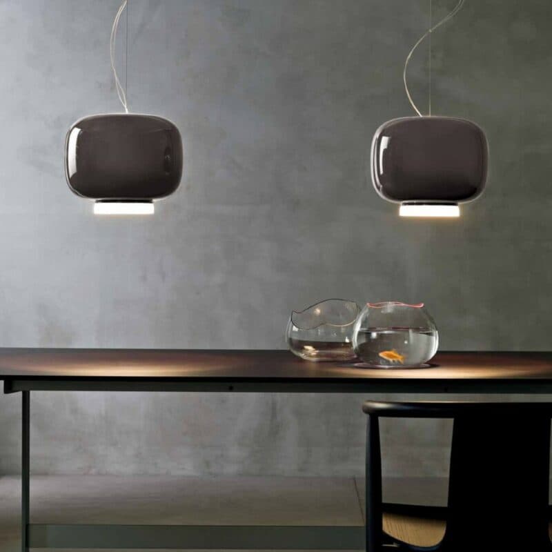 Foscarini Pendelleuchte Chouchin 3 in Grau (Grigio) Ambientebeispiel