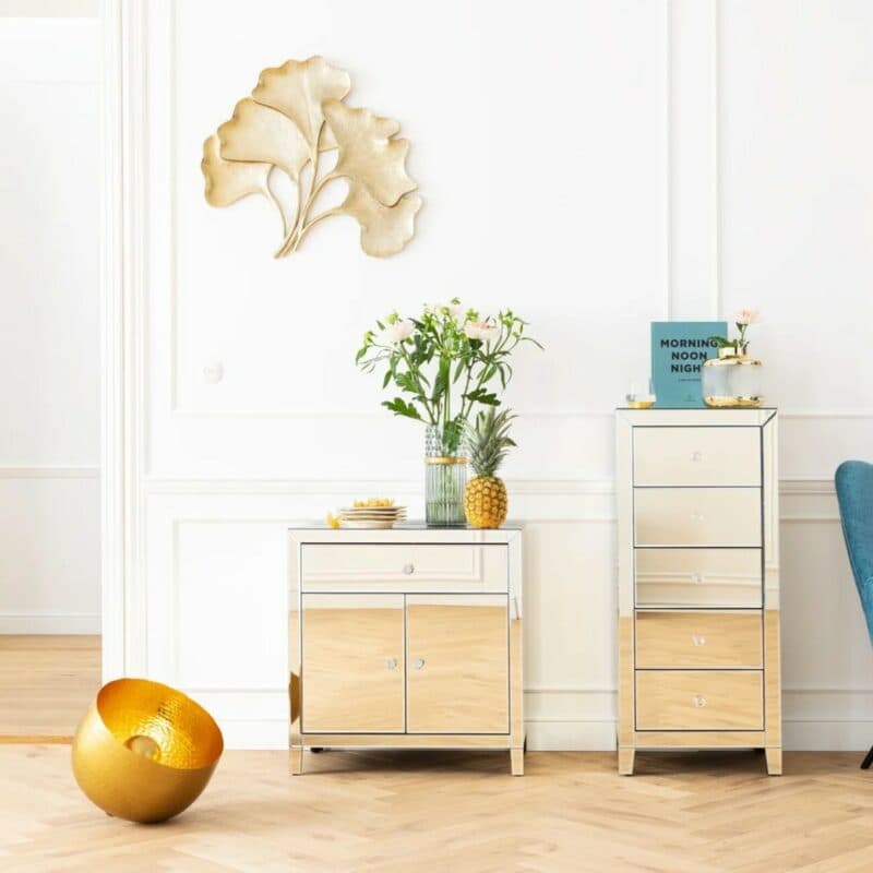 Kare Bodenleuchte Apollon mit 35 cm Wohnbeispiel