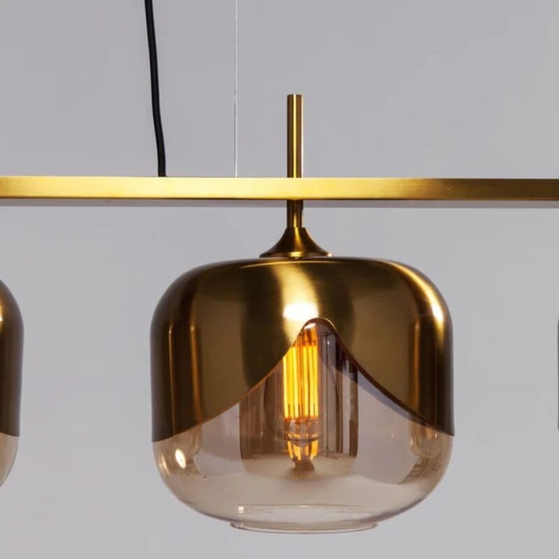Kare Pendelleuchte Golden Goblet Ball Detailansicht Schirm