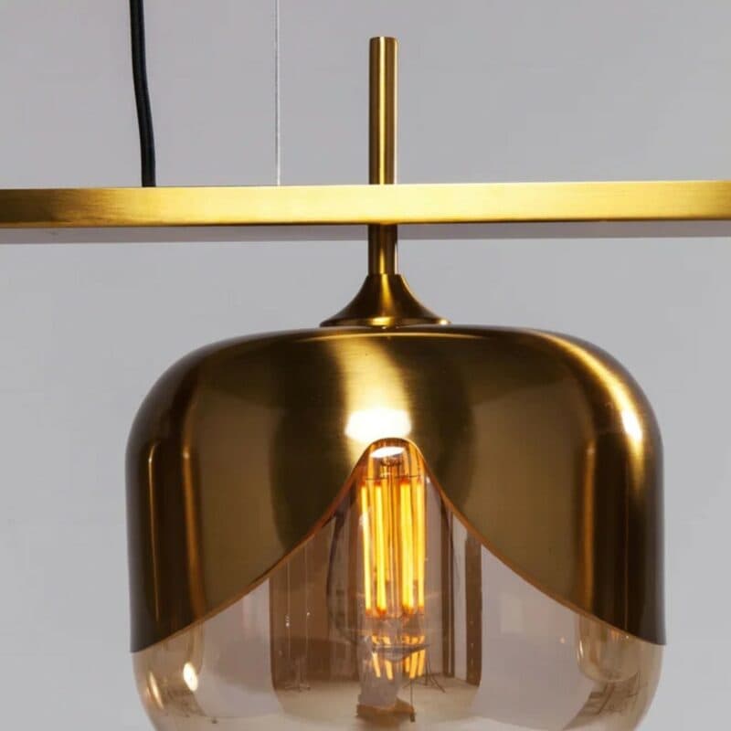 Kare Pendelleuchte Golden Goblet Ball Detailansicht Schirm