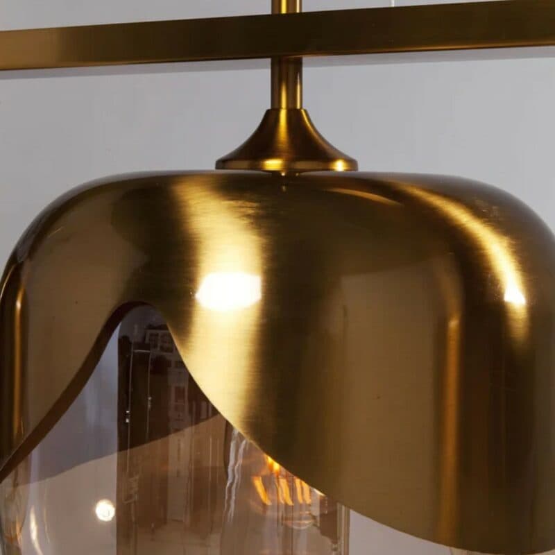 Kare Pendelleuchte Golden Goblet Ball Detailansicht Schirm