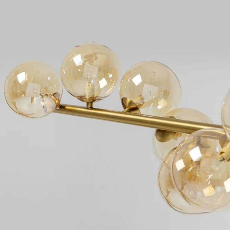 Kare Pendelleuchte Scala Balls in Messing Detailansicht