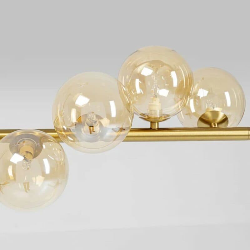 Kare Pendelleuchte Scala Balls in Messing Detailansicht