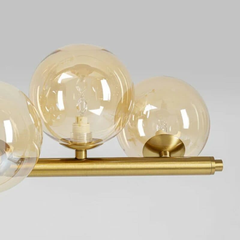 Kare Pendelleuchte Scala Balls in Messing Detailansicht