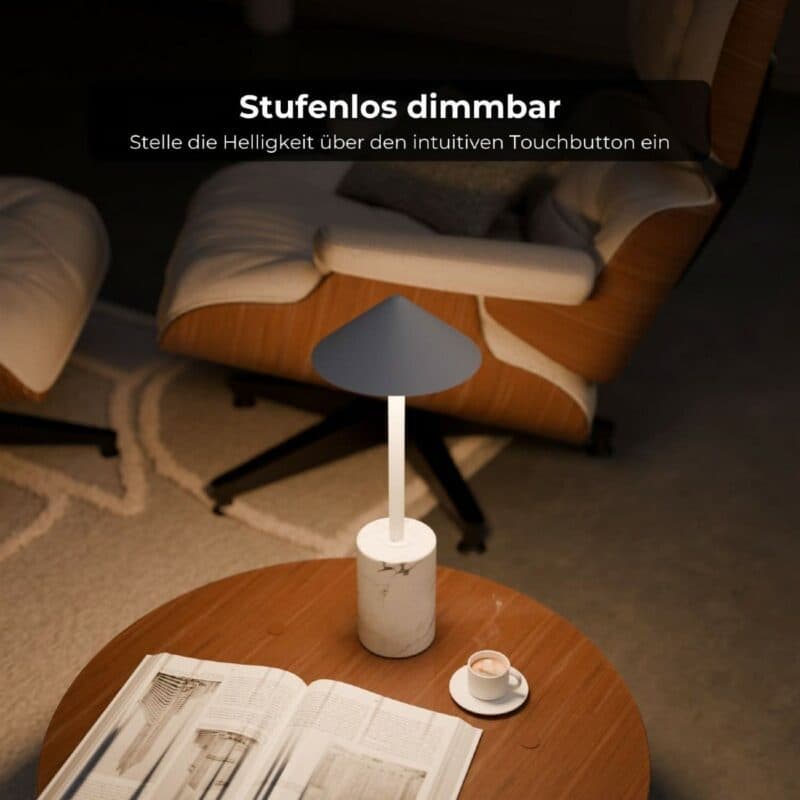 Lumière Design Akku-Stehleuchte Saphira in Weiß