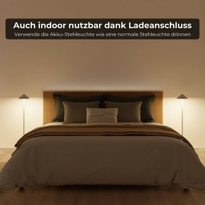 Lumière Design Akku-Stehleuchte Saphira in Weiß
