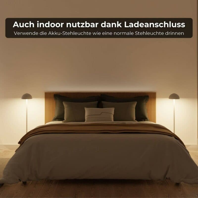 Lumière Design Akku-Stehleuchte Aurora in Weiß