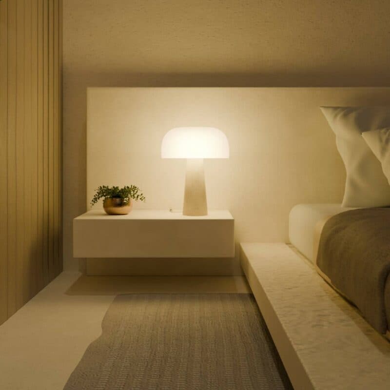Lumière Design Tischleuchte Lyra Wohnbeispiel