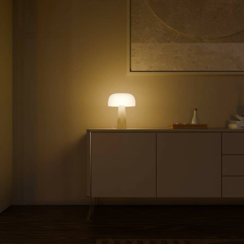 Lumière Design Tischleuchte Lyra Wohnbeispiel