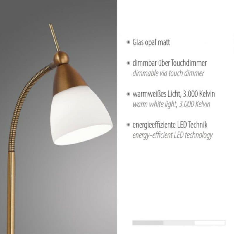 Paul Neuhaus Tischleuchte Pino Altmessing