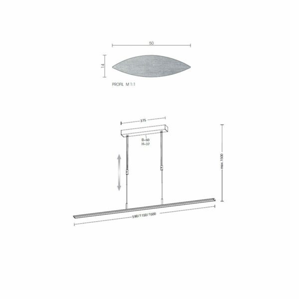 Holtkötter Pendelleuchte Epsilon 115 cm - Pendelleuchten