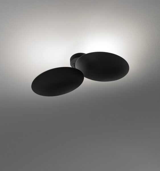Lodes Wandleuchte Puzzle Round Double Schwarz