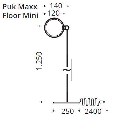 Top Light Stehleuchte Puk Maxx Floor Mini LED Maße