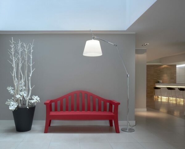 Artemide Stehleuchte Tolomeo Mega Terra LED mit Schnurdimmer Aluminium