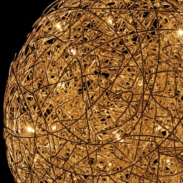 Catellani & Smith Pendelleuchte Fil de Fer Gold Detail Leuchtenschirm