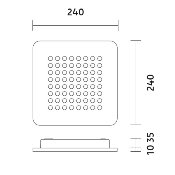 Nimbus Aufbaudeckenleuchte Modul Q64 LED Maße