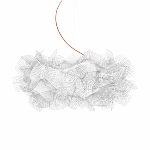 Slamp Pendelleuchte Clizia Medium Pixel, rotes Kabel