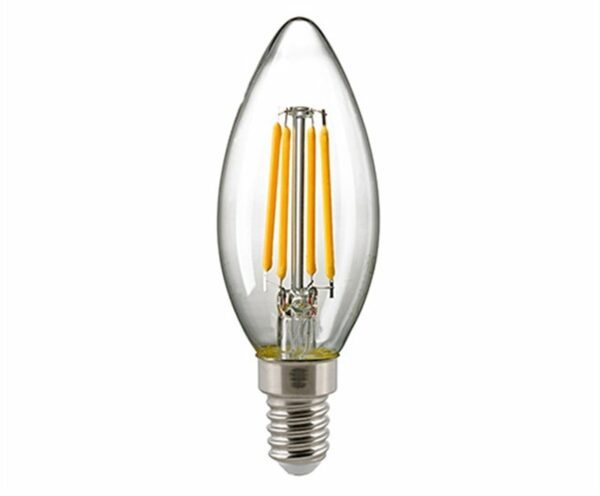 Sigor 2,8 W LED-Filament Kerze klar E14