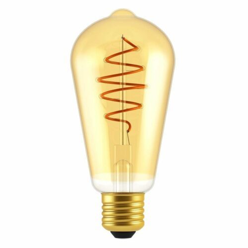 Nordlux LED-Filament Edison-Form, E27, 5 W, Gold, dimmbar / ersetzt 25 W - Leuchtmittel