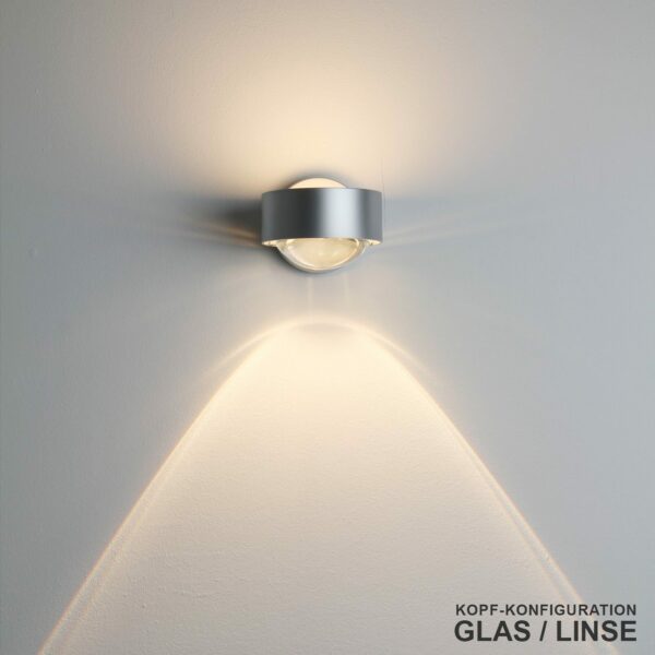 Top Light Wandleuchte Puk Kopf Glas/Linse