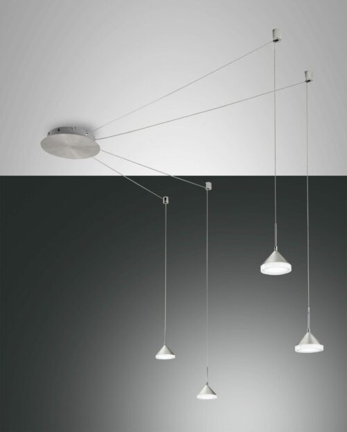 Fabas Luce Pendelleuchte Isabella Aluminium