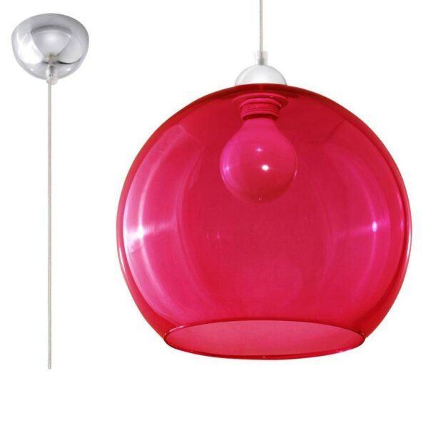Sollux Lighting Pendelleuchte Ball in Rot