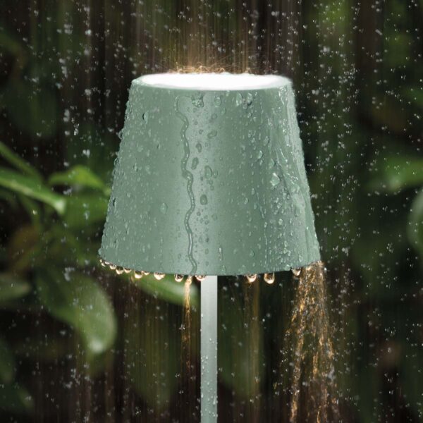 Sigor Akkutischleuchte Nuindie mini Salbeigrün IP-Schutz vor Regen