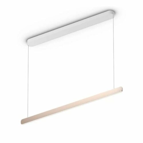 Occhio Pendelleuchte Mito volo linear 140 up in Gold matt mit variabler Höhenverstellung