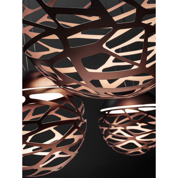 Lodes Pendelleuchte Kelly Dome in Kupfer-Bronze Detailansicht Lampenschirm