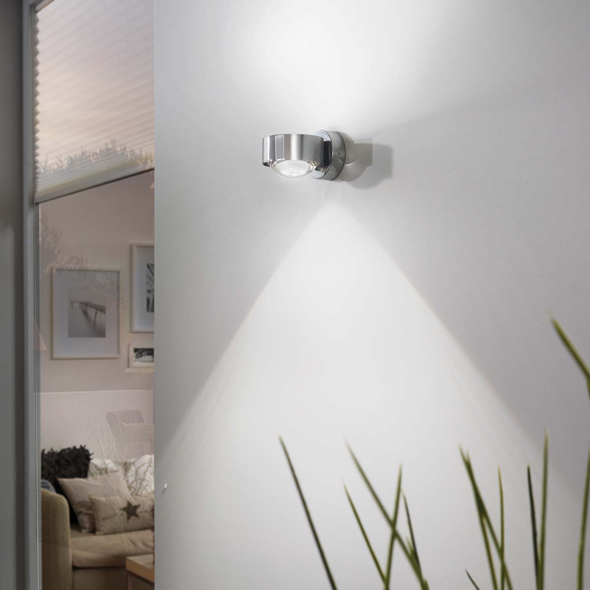 Wandlampe Design Wohnzimmer Leuchte Küchen Strahler Aluminium Flur Lampe magenta 
