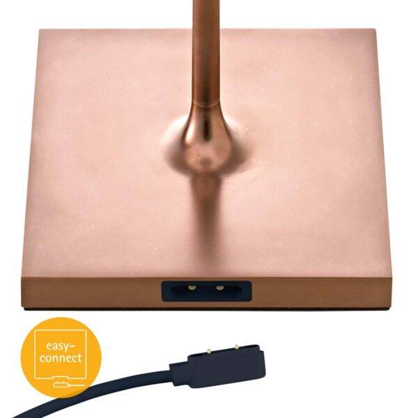 Sigor Akkutischleuchte Nuindie Bronze eloxiert magnetischer Easy-Connect-USB-Stecker