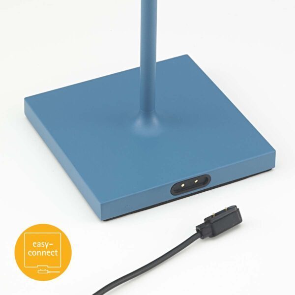 Sigor Akkutischleuchte Nuindie Delfinblau magnetischer Easy-Connect-USB-Stecker