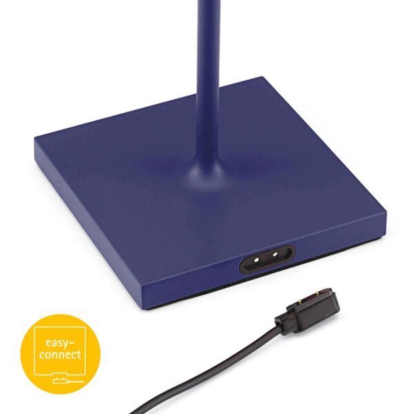 Sigor Akkutischleuchte Nuindie mini Pflaumenblau magnetischer Easy-Connect-USB-Stecker