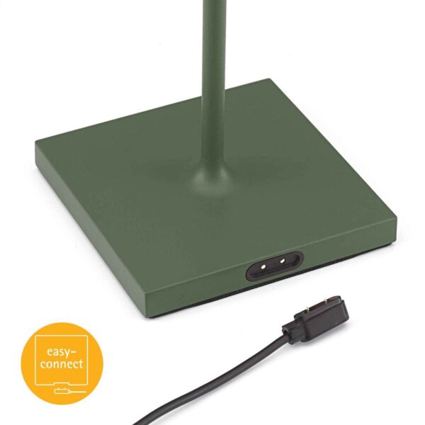 Sigor Akkutischleuchte Nuindie mini Tannengrün magnetischer Easy-Connect-USB-Stecker