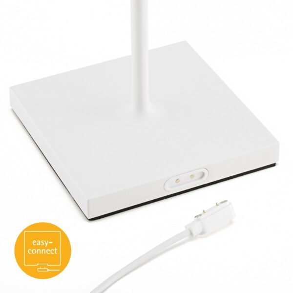Sigor Akkutischleuchte Nuindie mini Schneeweiß magnetischer Easy-Connect-USB-Stecker