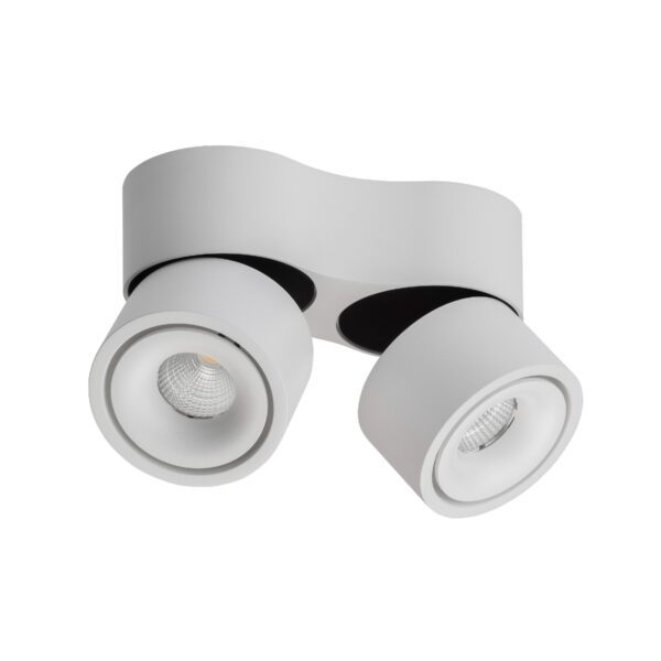 Lumexx Antidark Deckenleuchte Easy LED Double Spot in Weiß mit 7,5 cm
