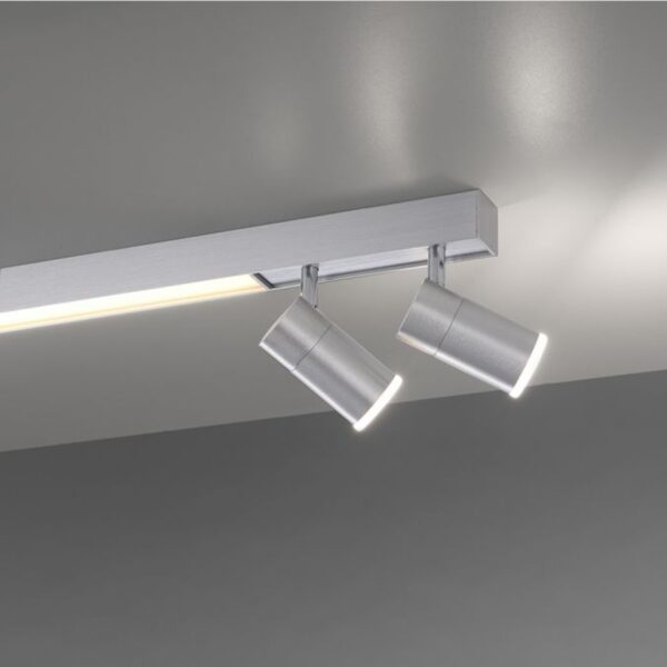 Paul Neuhaus Deckenstrahler Pure-Lines in Aluminium Detailansicht Lampenschirm