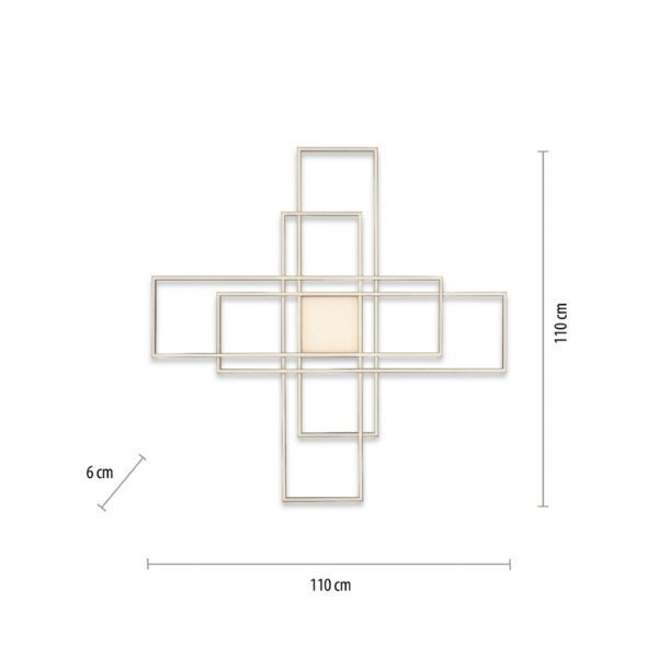 Paul Neuhaus Deckenleuchte Q-Asmin mit 110 x 110 cm Maße