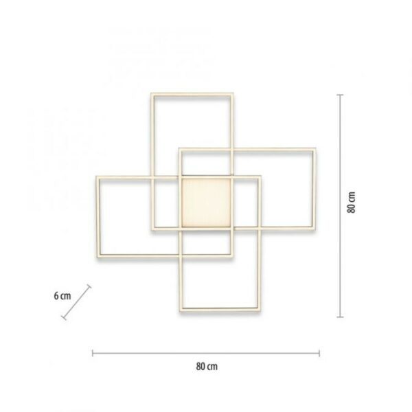 Paul Neuhaus Deckenleuchte Q-Asmin mit 80 x 80 cm Maße