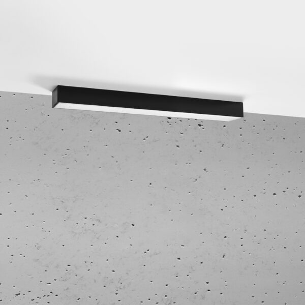 Sollux Deckenleuchte Pinne in Schwarz mit 67 cm Wohnbeispiel