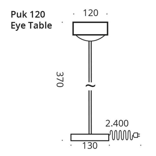 Top Light Tischleuchte Puk! 120 Eye Table Maße