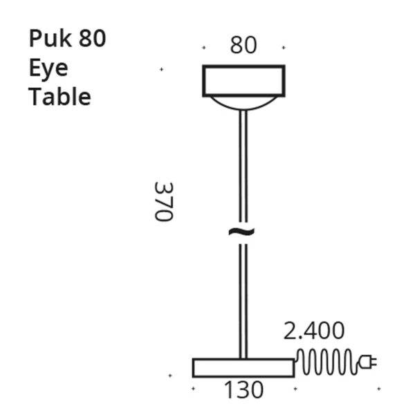 Top Light Tischleuchte Puk! 80 Eye Table Maße