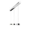 Oligo Pendelleuchte Grace 3-flammig mit Baldachin in Chrom und Lampenschirmen in Chrom