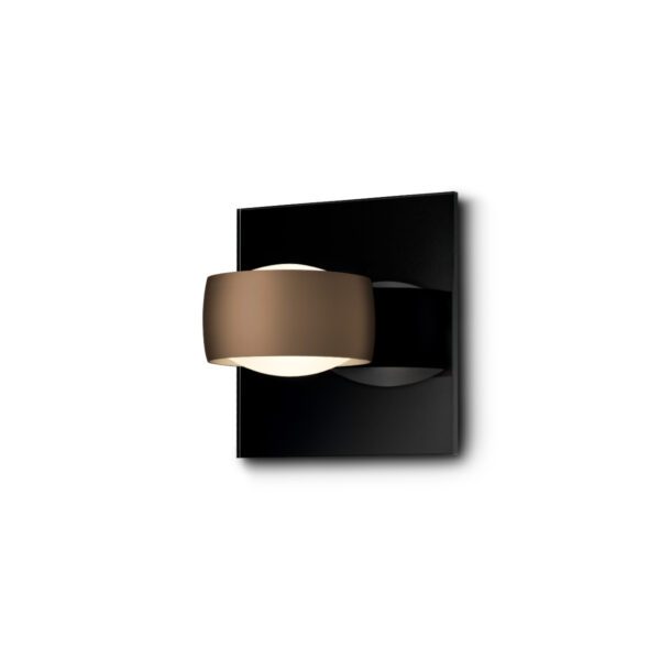 Oligo Wandleuchte Grace Unlimited LED in Schwarz glänzend/Brazilian brown