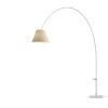 Luceplan Bogenleuchte Lady Costanza mit Aluminiumgestell und Lampenschirm in Nougat