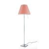 Luceplan Stehleuchte Constanza mit Aluminiumgestell und Schirm in Mystisches Rosa