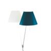 Luceplan Wandleuchte Costanza in Petrolblau (inkl. Dimmer/Höhenverstellung)